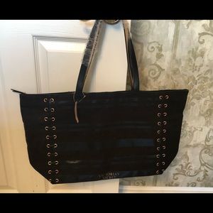 Victoria’s Secret Large Black tote with rose gold trim, NEW with tags.
